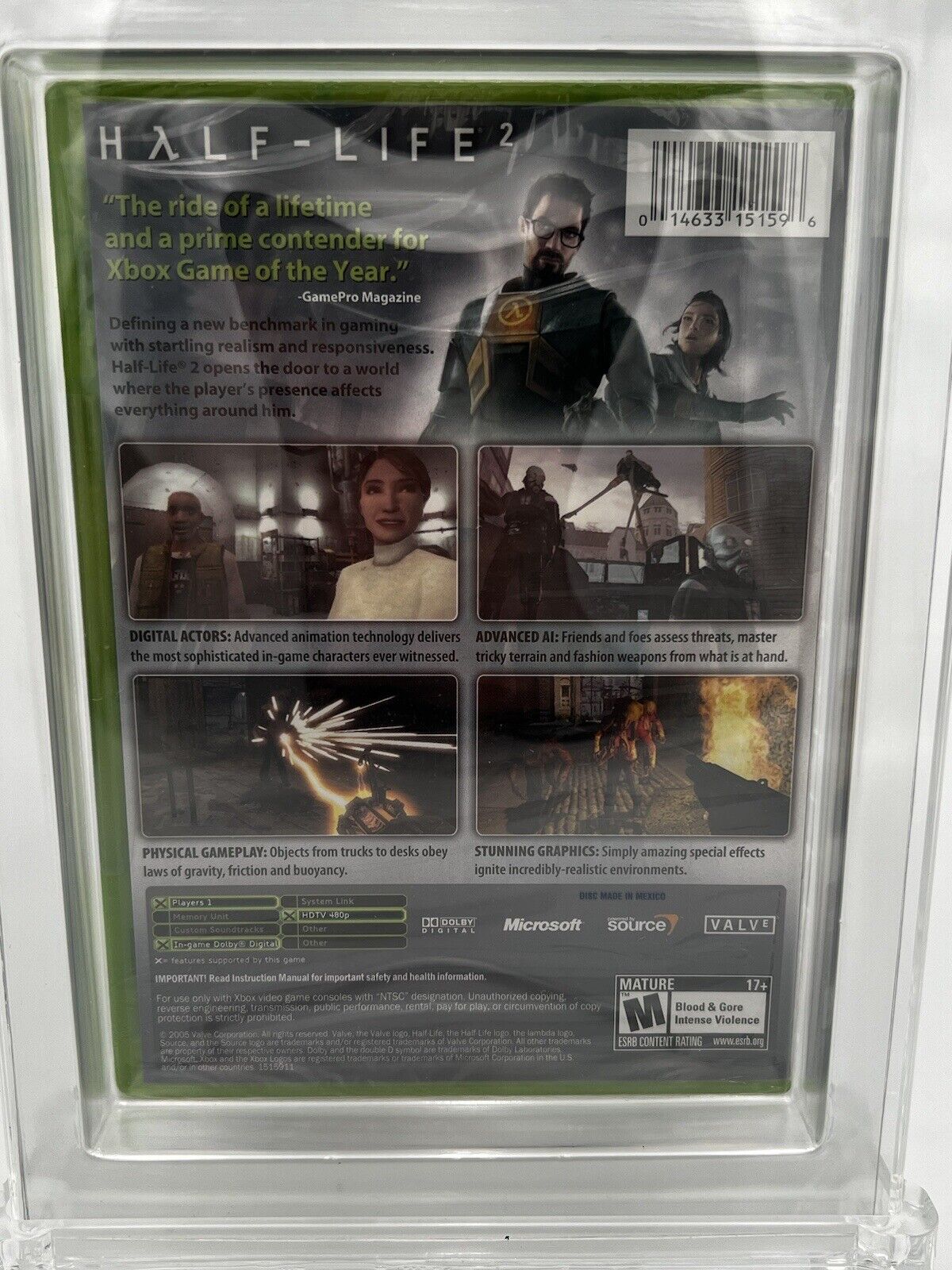 Half-Life 2 Video Game Xbox 2005 NEW SEALED GRADED WATA  9.0