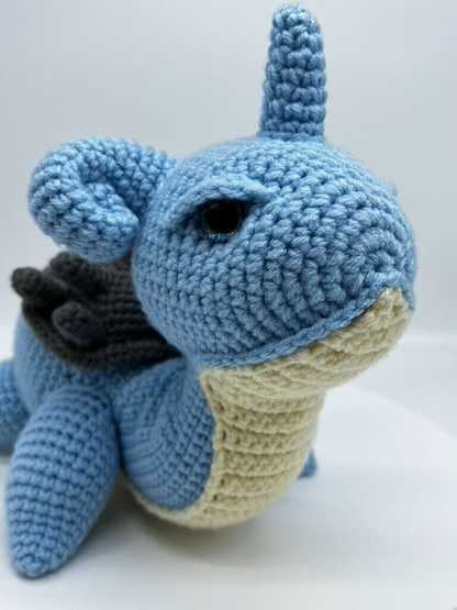 Lapras Pokemon Knitted Crochet Amigurumi Stuffed Animal Plushie Collectible