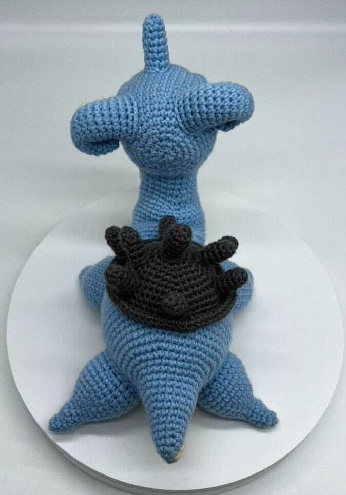 Lapras Pokemon Knitted Crochet Amigurumi Stuffed Animal Plushie Collectible