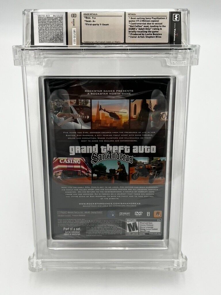 Grand Theft Auto: San Andreas PS2 Playstation 2 SEALED GRADED WATA 9.6