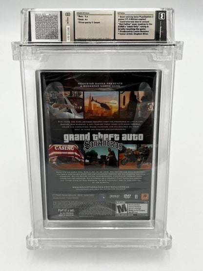 Grand Theft Auto: San Andreas PS2 Playstation 2 SEALED GRADED WATA 9.6
