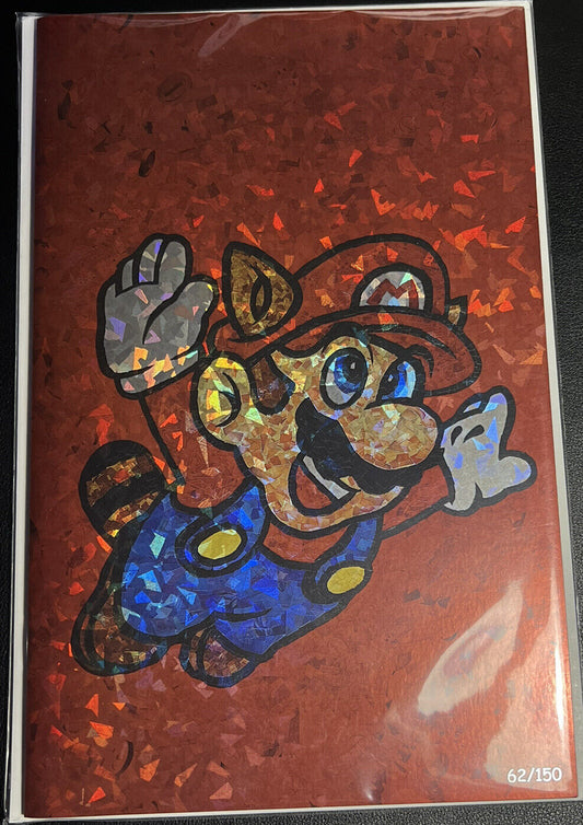 MOSIAC SCRAPBOOK #1 ITS A ME SUPER MARIO BROS KYLE WILLIS RED FOIL LTD #62/150