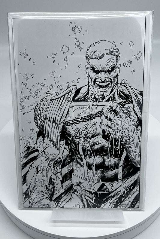 The Boys #7 Battle Damaged Homelander Tyler Kirkham Black White Virgin LTD 100