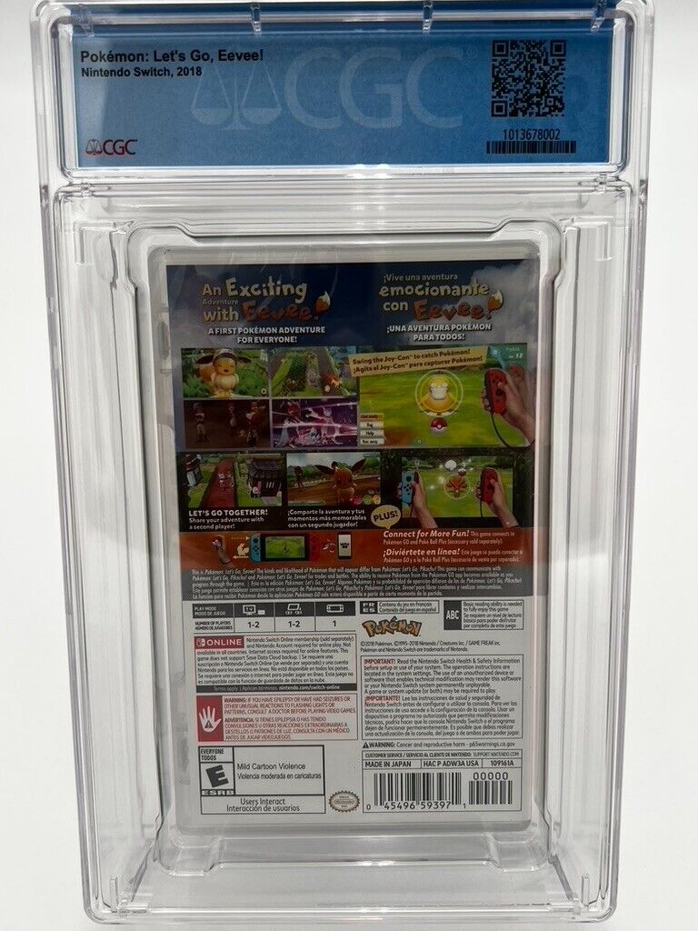 Pokemon Let's Go Eevee for Nintendo Switch SEALED GRADED CGC 9.8 VIDEO GAME NEW