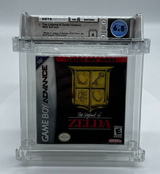 The Legend of Zelda Classic 1987  NES Game Boy Advance SEALED  GRADED WATA 6.5