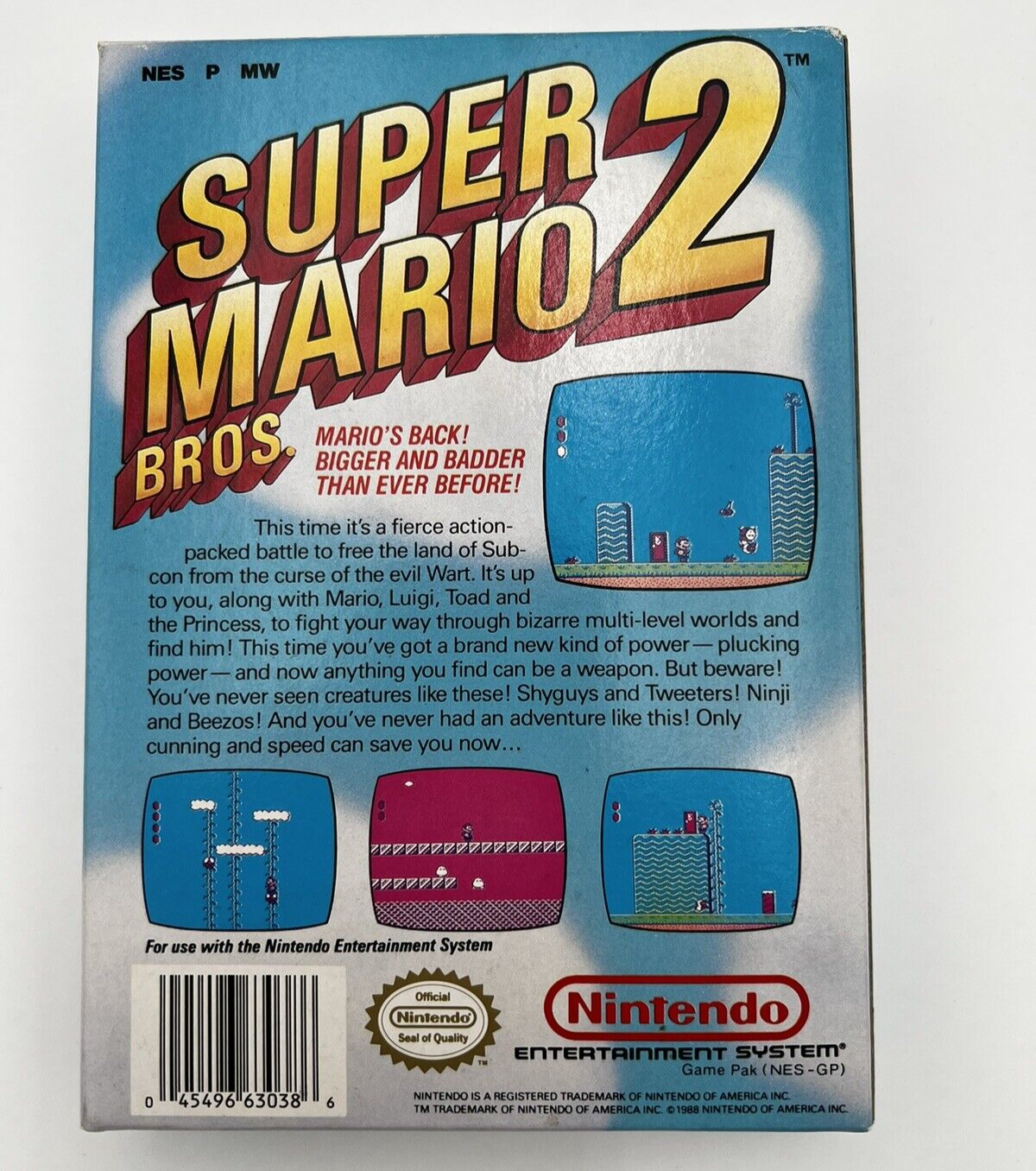 Super Mario Bros. 2 (Nintendo NES, 1988) COMPLETE IN BOX CIB RETRO VIDEO GAME