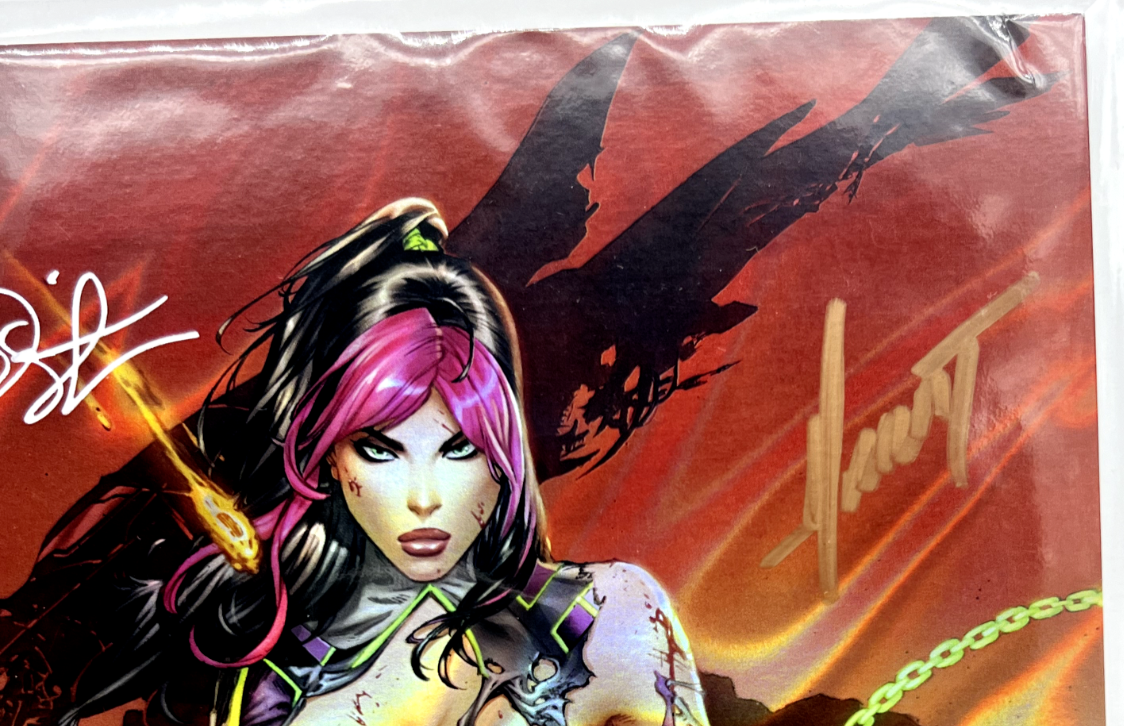 Prey For The Sinner #2 EBAS LAVA FOIL LIMITED EDITION #3/25 COPIES 2X SIGNED !!