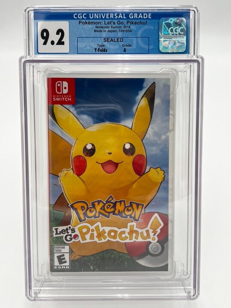 Pokemon Let's Go Pikachu for Nintendo Switch SEALED GRADED CGC 9.2 VIDEO GAME