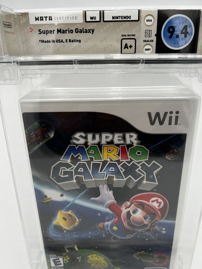 Super Mario Galaxy Video Game Nintendo Wii 2007 NEW SEALED GRADED 9.4 WATA