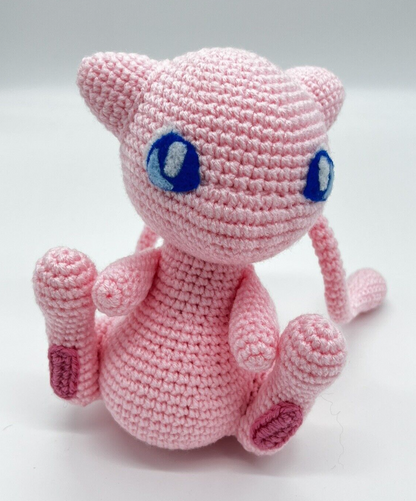 POKEMON MEW KNITTED CROTCHET STUFFED ANIMAL AMIGURUMI HANDMADE PLUSHIE