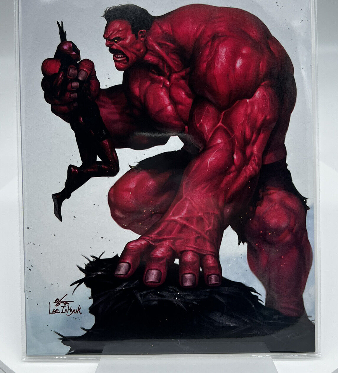 IMMORTAL HULK #21 INHYUK LEE VIRGIN RED HULK DEADPOOL MARVEL LIMITED 600 COPIES