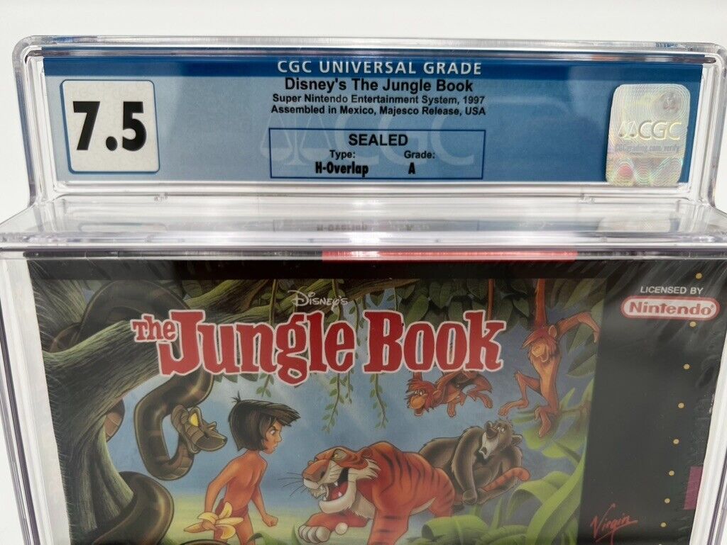 The Jungle Book Super Nintendo SEALED GRADED CGC 7.5 NEW RETRO VIDEO GAME