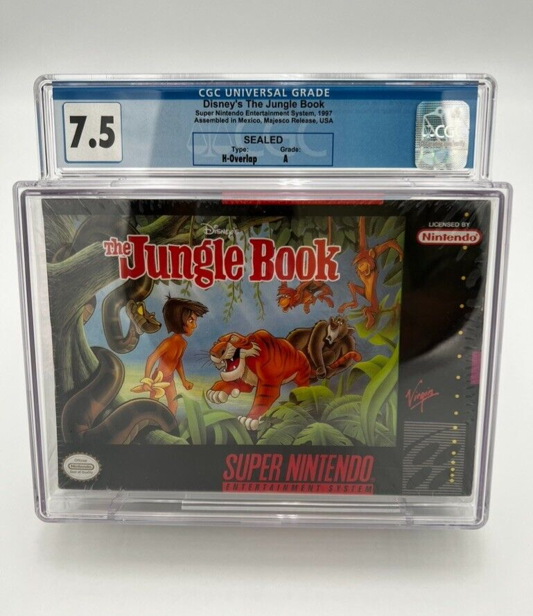 The Jungle Book Super Nintendo SEALED GRADED CGC 7.5 NEW RETRO VIDEO GAME