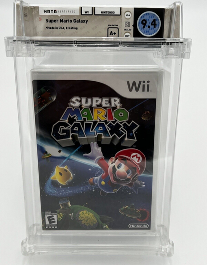 Super Mario Galaxy Video Game Nintendo Wii, 2007 NEW SEALED GRADED 9.4 WATA