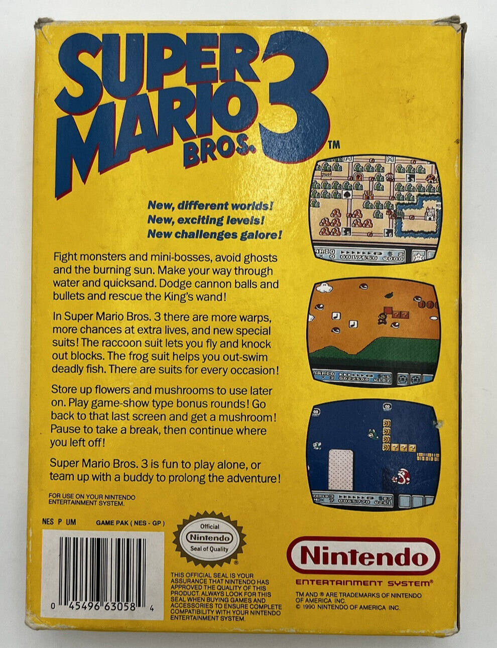 Super Mario BROS 3 OFFICIAL NINTENDO NES COMPLETE IN BOX CIB RETRO VIDEO GAME