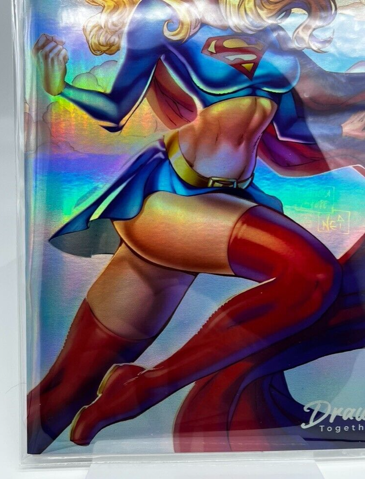 DRAWN TOGETHER SUPERGIRL MIKE DEBALFO MARISSA POPE FOIL LIMITED EDITION 10 COPYS