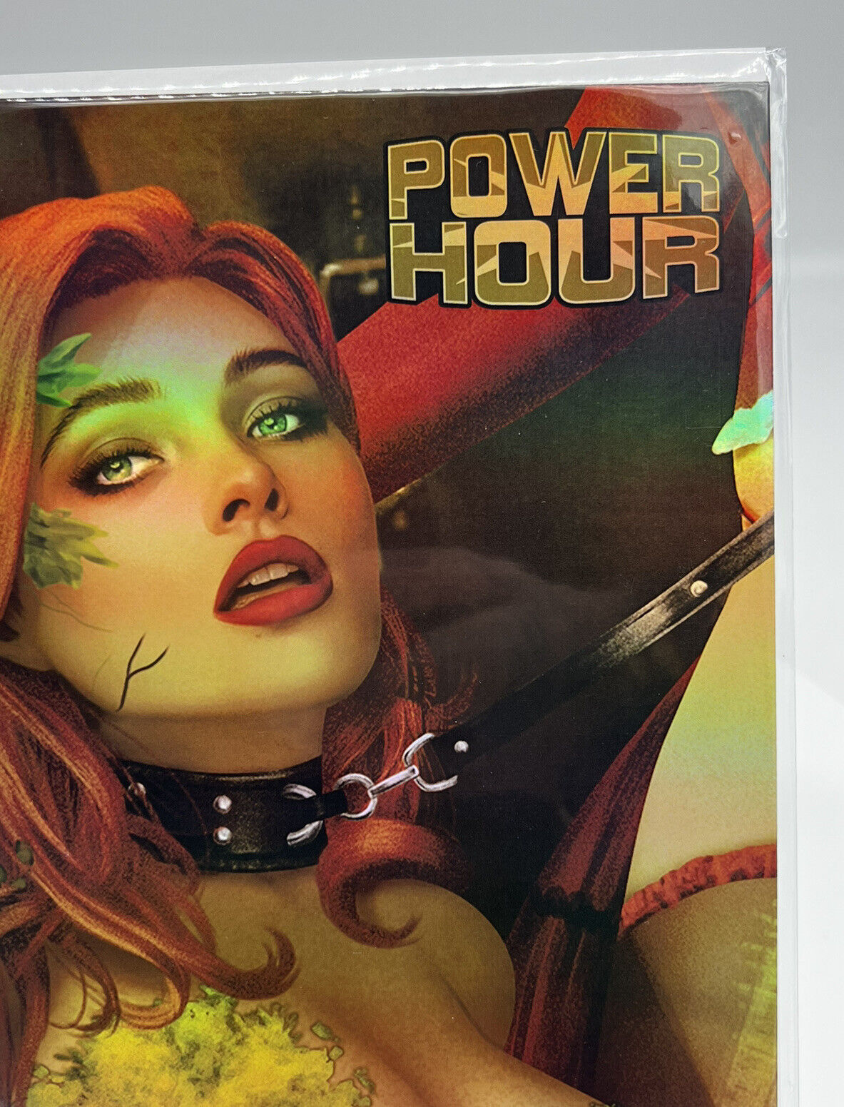 POWER HOUR POISON IVY LEASHED CLOSE UP PREVIEW SIDNEY AUGUSTO FOIL LIMITED #4/20