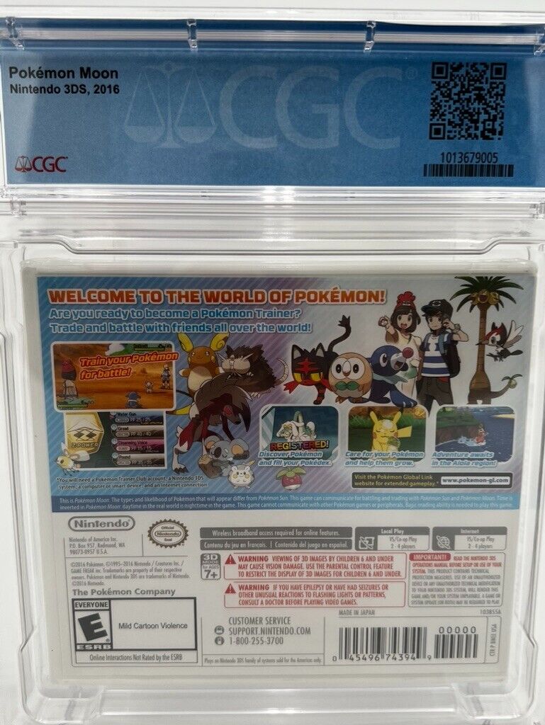 Pokémon Moon Nintendo 3DS  NEW SEALED GRADED CGC 9.6 VIDEO GAME