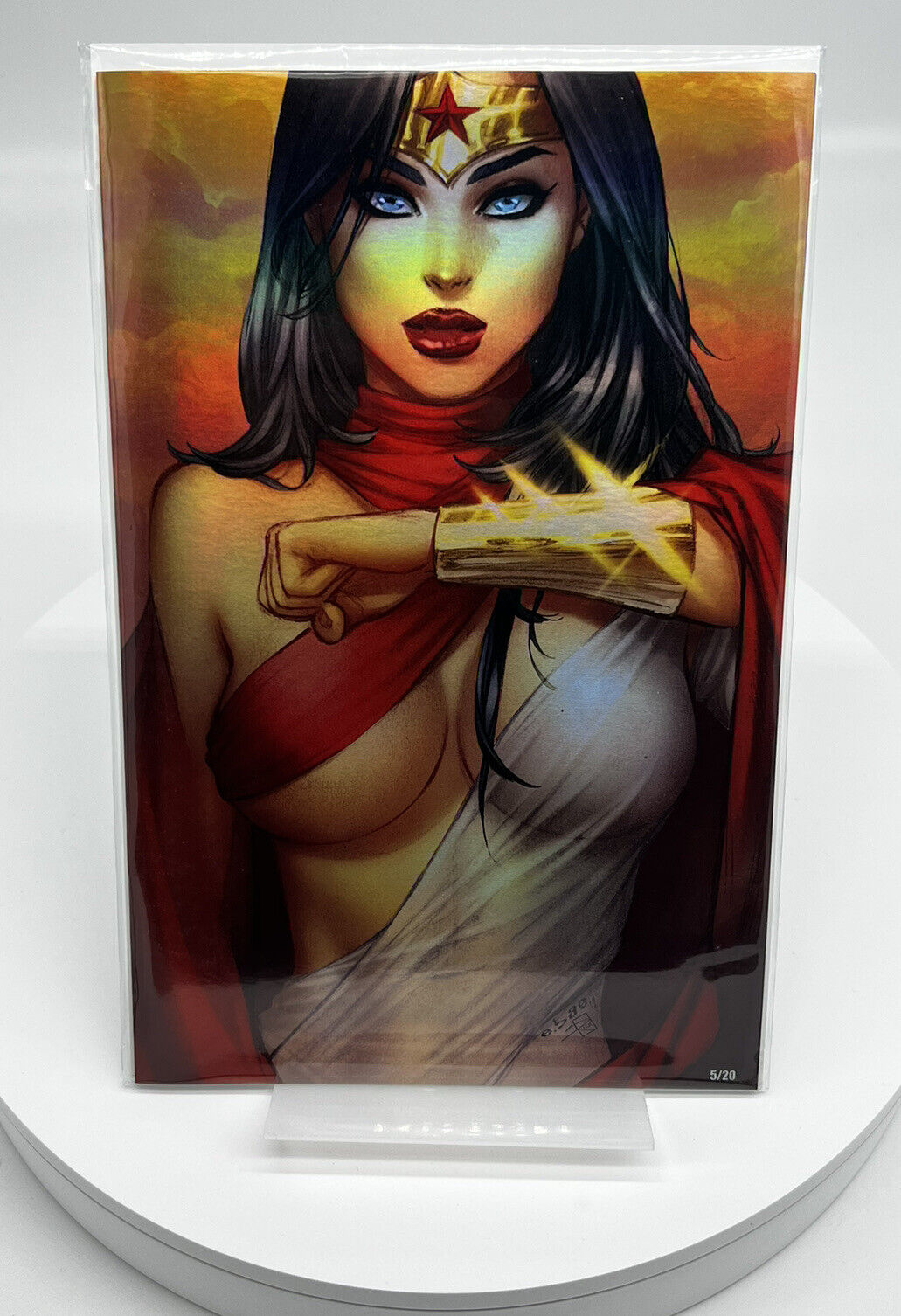 Power Hour #2 Wonder Woman Princess Of Power EBAS VIRGIN FOIL LIMITED #5/20