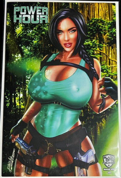 Power Hour #1 LARA CROFT Tomb Raider Fernando Rocha VIRGIN FOIL LTD AP #4/5