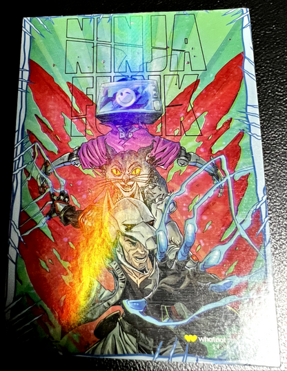 NINJA FUNK TRADING CARDS SET 10 SIGNED REMARKED HOLOFOIL KIRKHAM ZUCKER 1ST EDTN