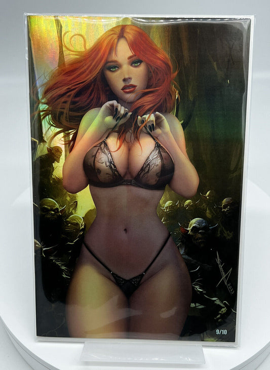 GOBLIN QUEEN Madelyne Pryor SIDNEY AUGUSTO  VIRGIN FOIL LIMITED #9/10