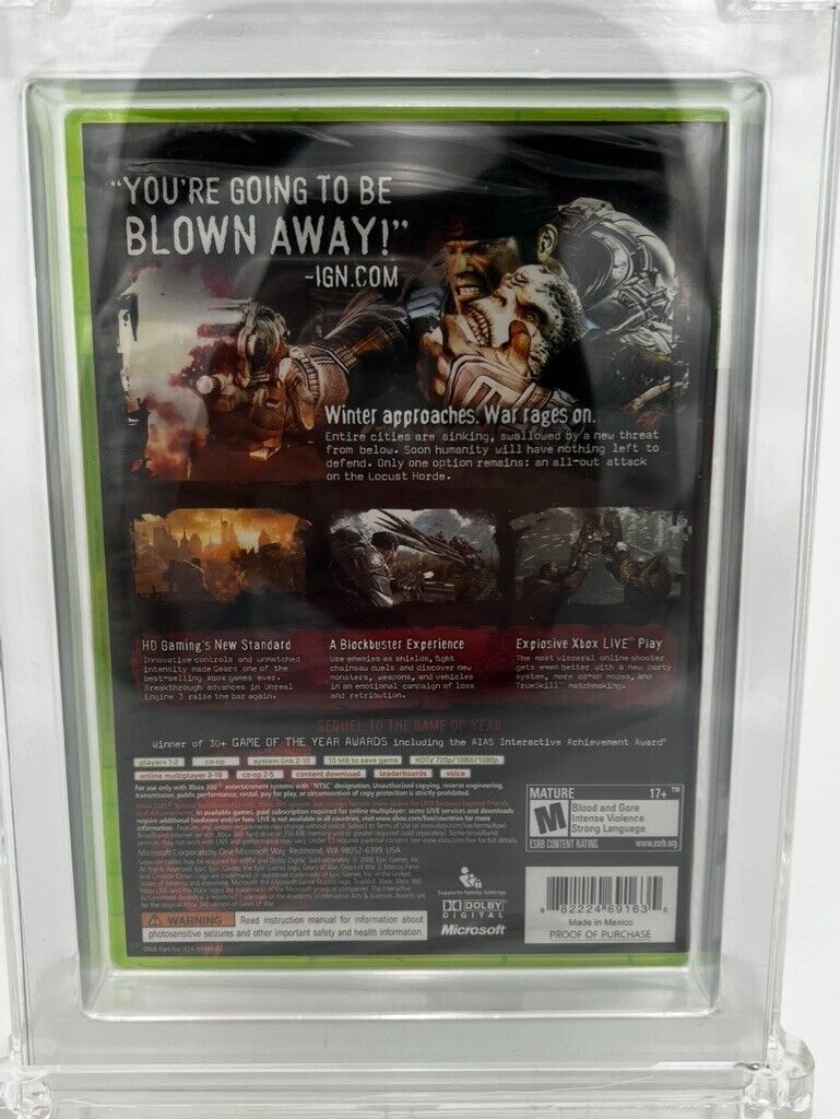 Gears of War 2 (Microsoft Xbox 360, 2008) - SEALED GRADED WATA 8.0