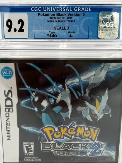 Pokemon Black Version 2 Nintendo DS SEALED GRADED 9.2