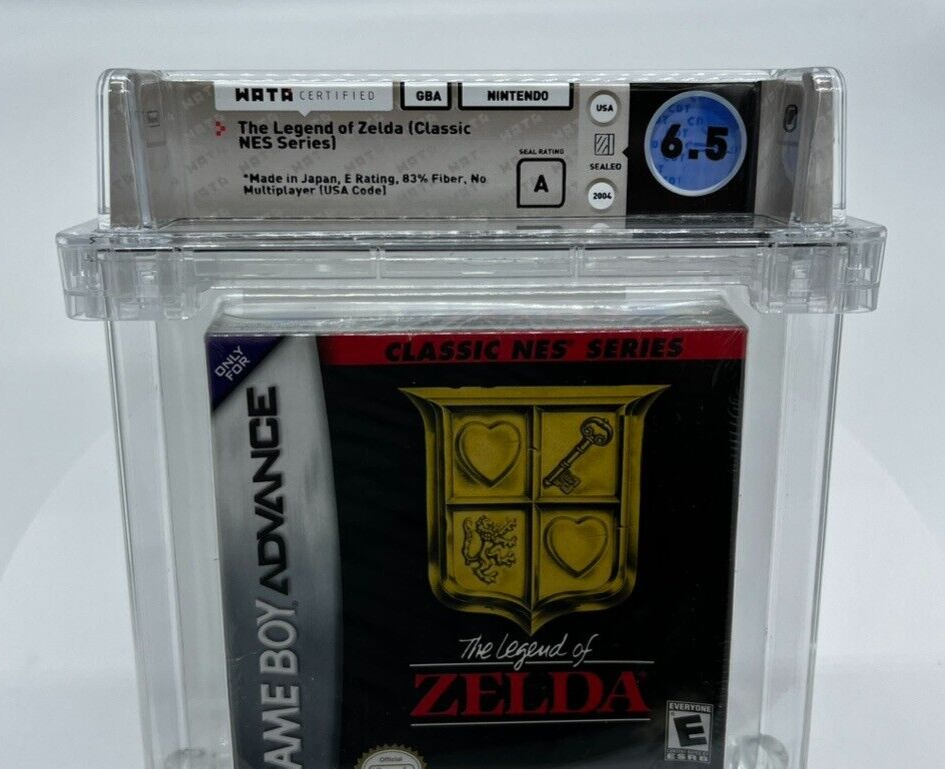 The Legend of Zelda Classic 1987  NES Game Boy Advance SEALED  GRADED WATA 6.5