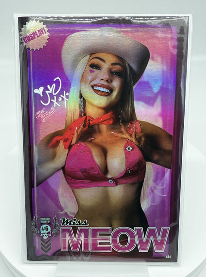 Miss Meow #6 Barbie Shikarii SIGNED RACHIE TRADE FOIL COLLECTORS EDITION #4/5