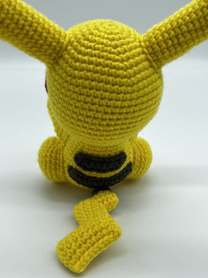 POKEMON PIKACHU KNITTED CROTCHET STUFFED ANIMAL AMIGURUMI HANDMADE PLUSHIE TOY