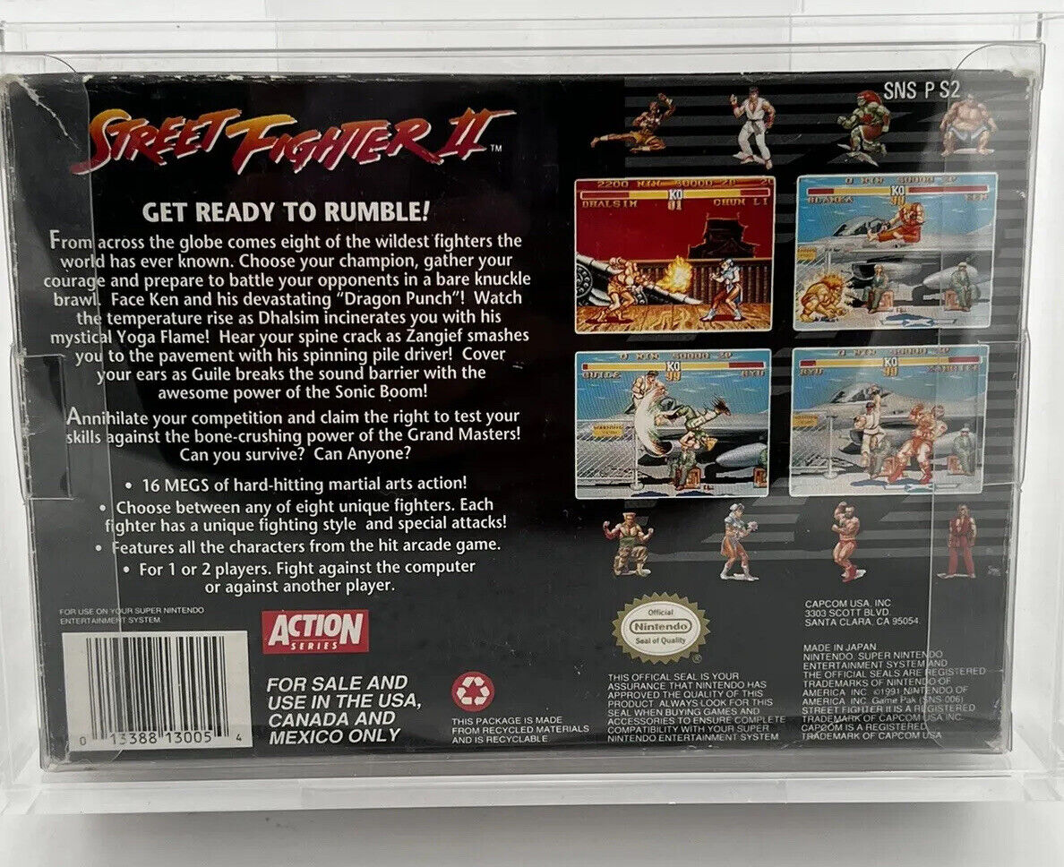 Street Fighter #2 Super Nintendo VIDEO GAME COMPLETE IN BOX CAPCOM CIB