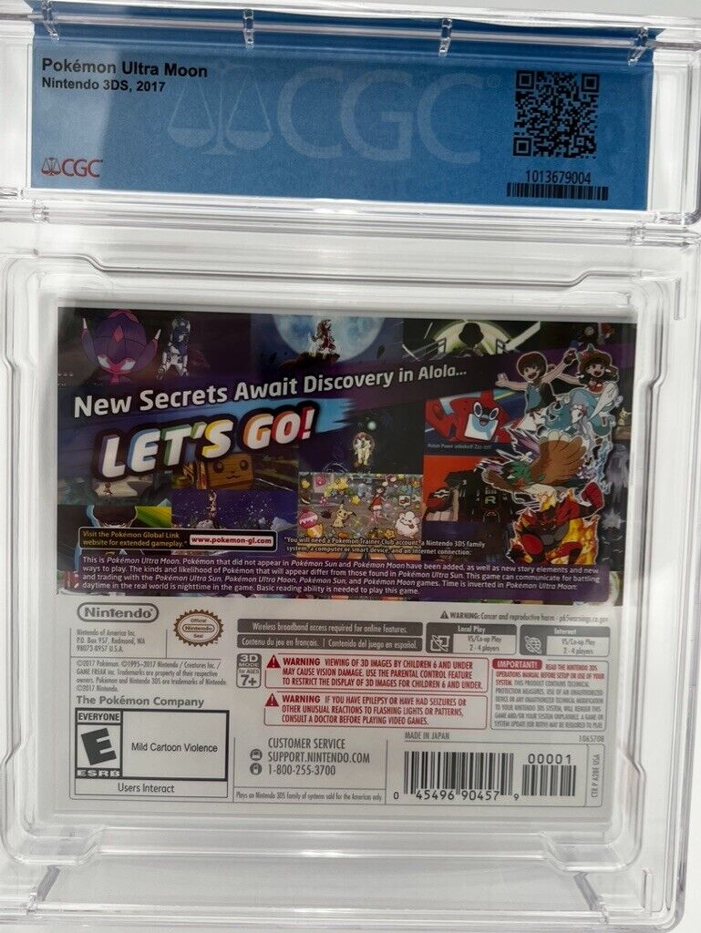 Pokemon Ultra Moon  Nintendo 3DS SEALED GRADED CGC 9.6 NEW VIDEO GAME