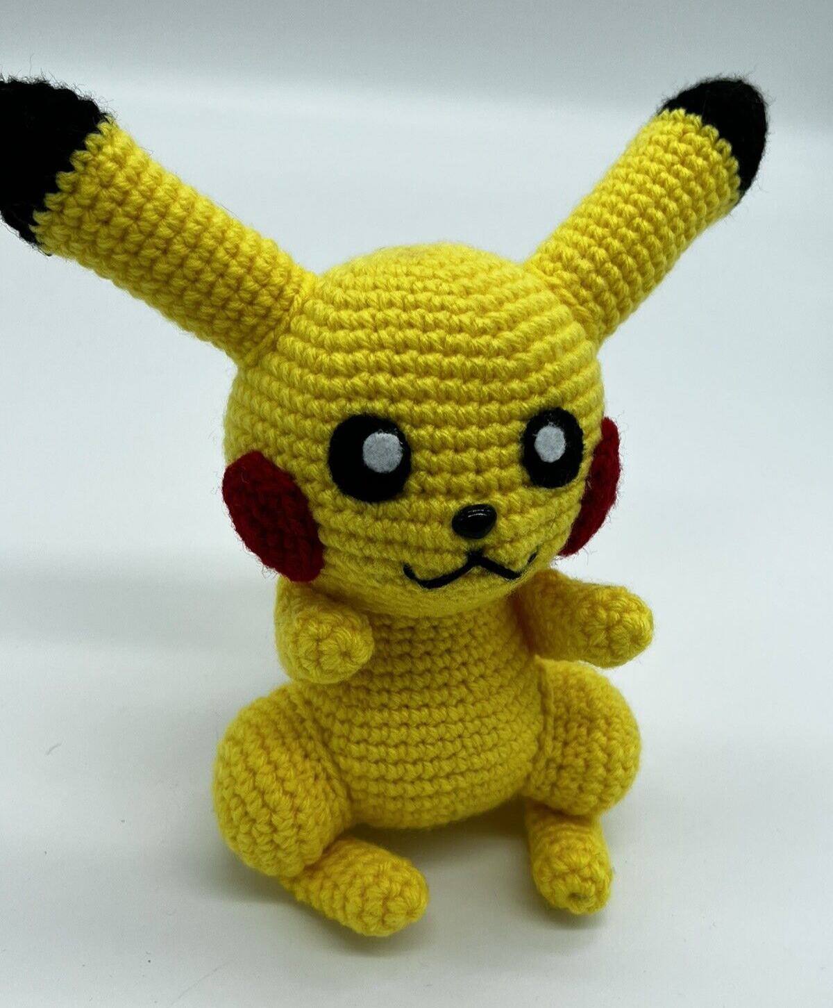 POKEMON PIKACHU KNITTED CROTCHET STUFFED ANIMAL AMIGURUMI HANDMADE PLUSHIE TOY