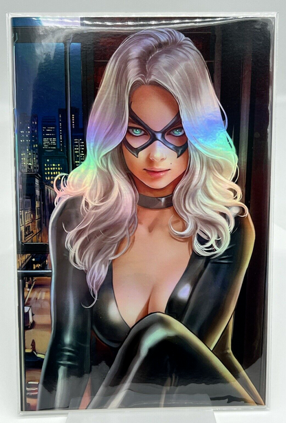 Mad Love #1 BLACK CAT CLOSE UP IVAN TALAVERA VIRGIN FOIL LIMITED #2/10 COPIES