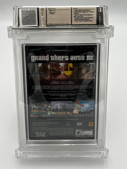 Grand Theft Auto III (PLAYSTATION 2, PS2) SEALED GRADED WATA 9.6