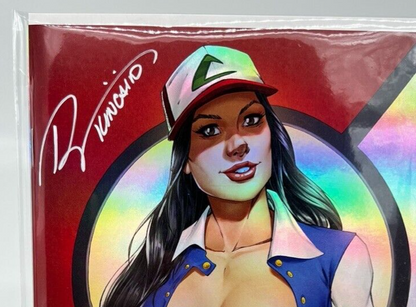 CON ARTISTS #3 ASH KETCHUM FOIL RYAN KINCAID SIGNED LIMITED ARTIST PROOF #7/10