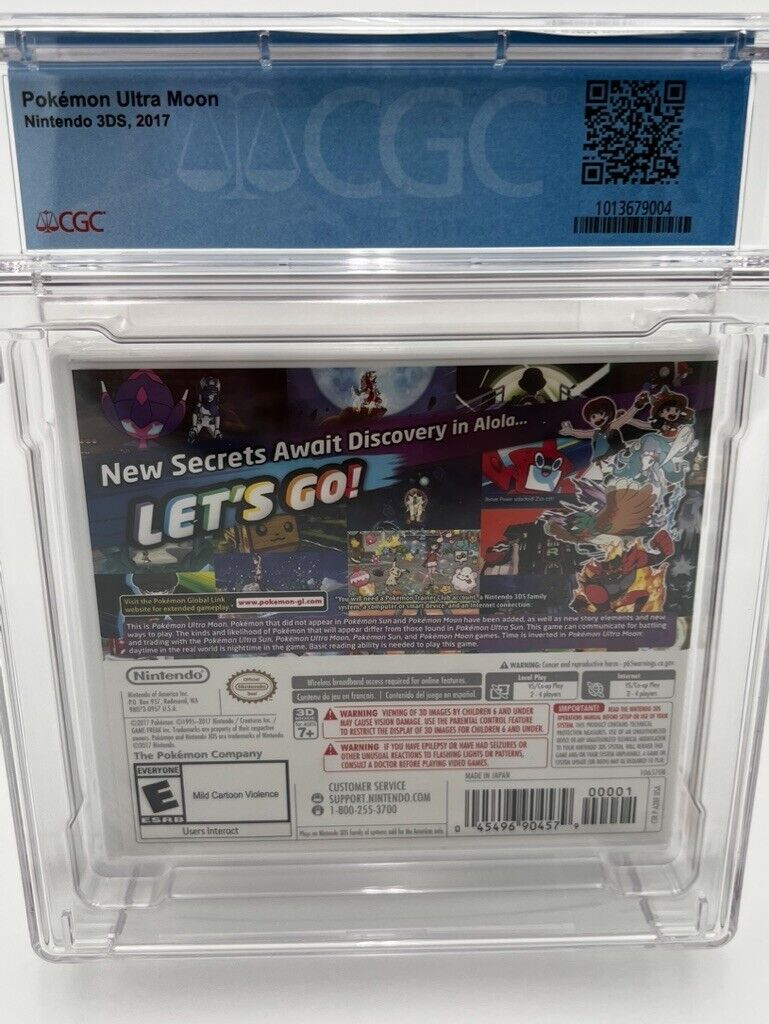 Pokemon Ultra Moon  Nintendo 3DS SEALED GRADED CGC 9.6 NEW VIDEO GAME