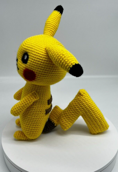 Pikachu Pokemon Knitted Crochet Amigurumi Stuffed Animal Plushie Collectible