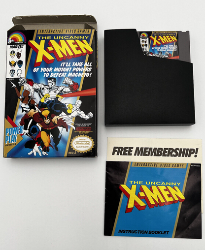 The Uncanny X-Men Nintendo NES 1989 Complete In Box CIB RETRO VIDEO GAME MARVEL