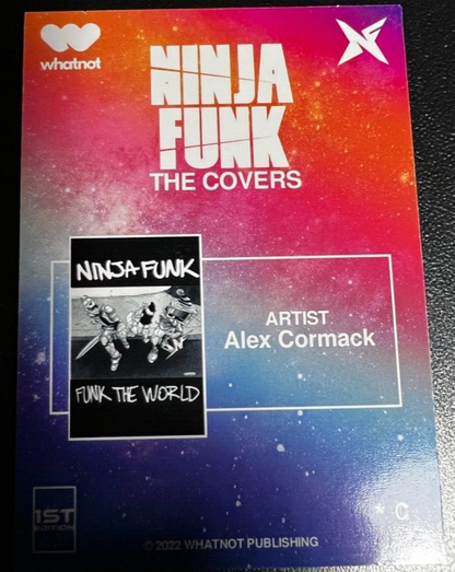 NINJA FUNK TRADING CARDS SET 10 SIGNED REMARKED HOLOFOIL KIRKHAM ZUCKER 1ST EDTN