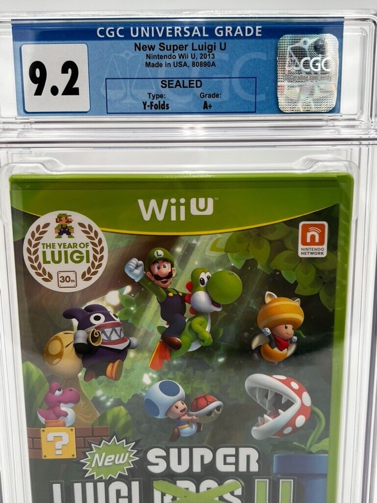 New Super Luigi U Nintendo Wii U NEW SEALED GRADED CGC 9.2 VIDEO GAME WATA