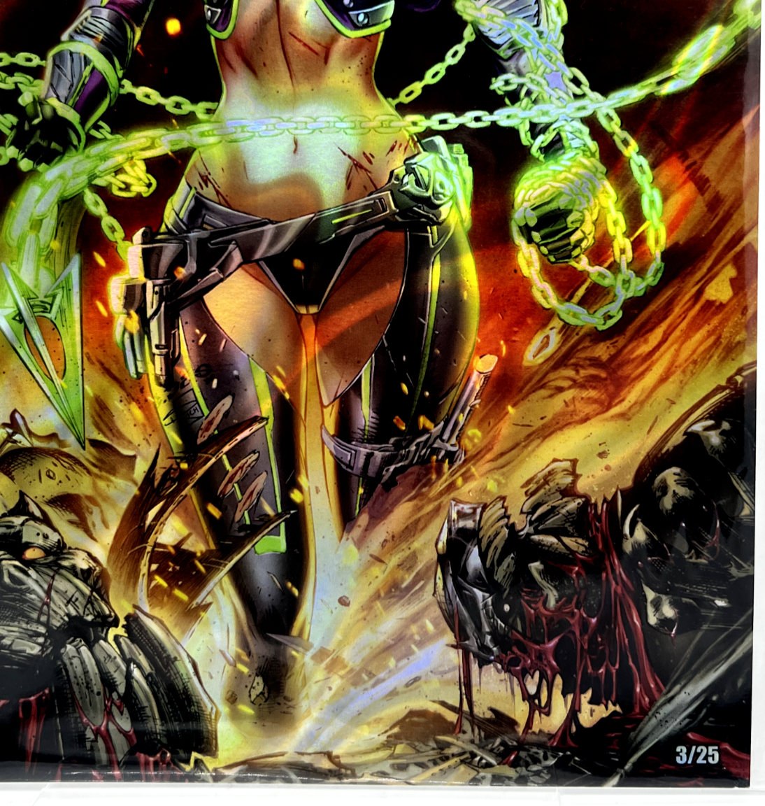 Prey For The Sinner #2 EBAS LAVA FOIL LIMITED EDITION #3/25 COPIES 2X SIGNED !!