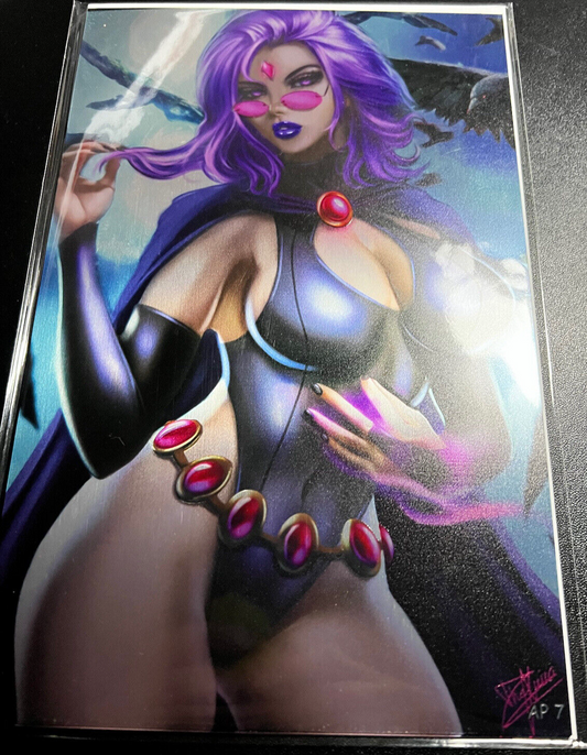 TOTALLY RAD RAVEN DHAXINA DEE EMBOSSED METAL LIMITED ARTIST PROOF #7/10 COPIES