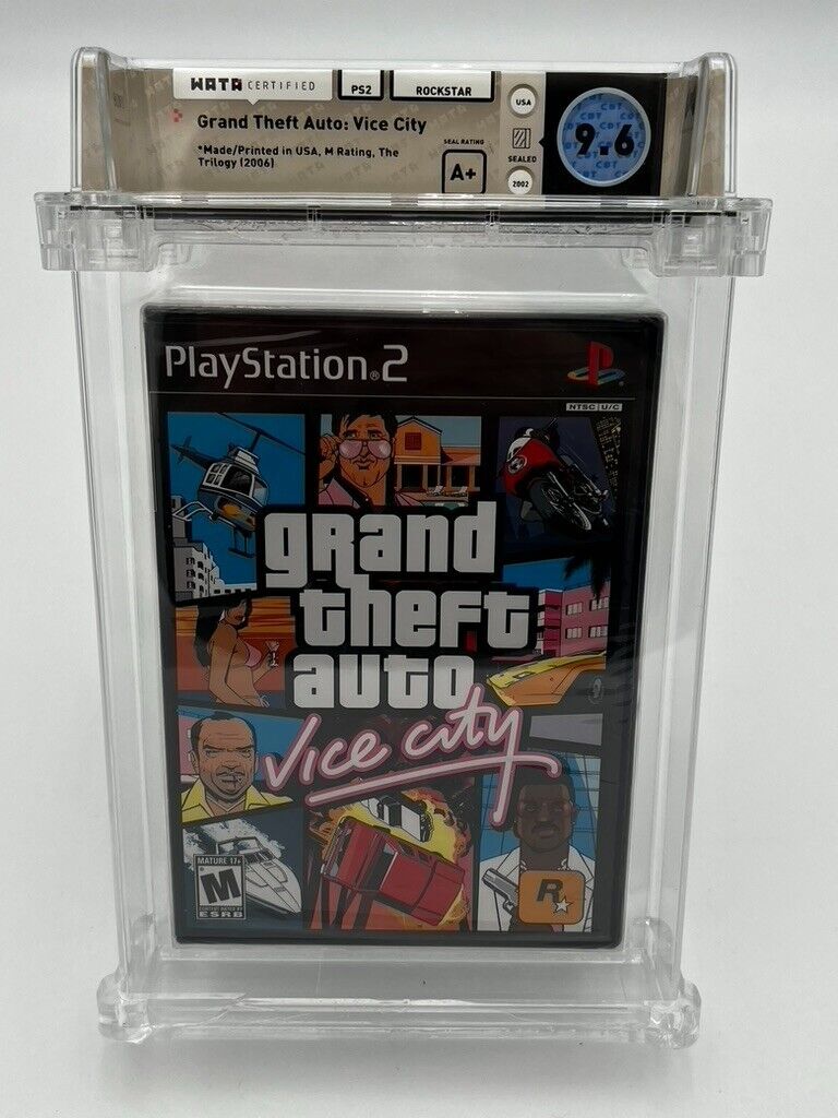 Grand Theft Auto: Vice City (Sony PlayStation 2, 2006) SEALED GRADED WATA 9.6