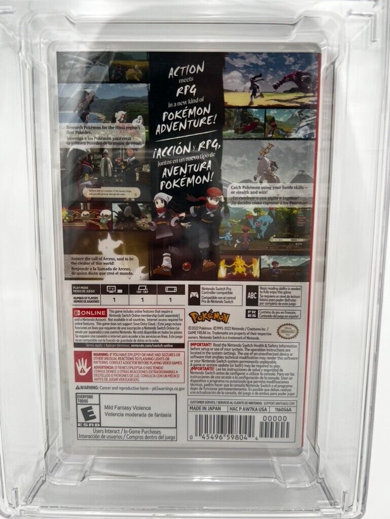 Pokemon Legends Arceus  Nintendo Switch NEW SEALED GRADED CGC 9.8 VIDEO GAME