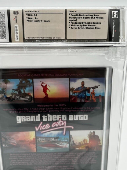 Grand Theft Auto: Vice City (Sony PlayStation 2, 2006) SEALED GRADED WATA 9.6