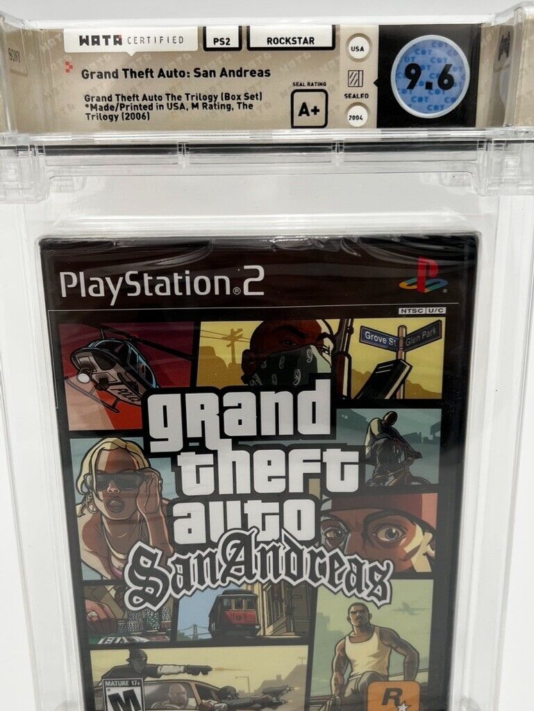 Grand Theft Auto: San Andreas PS2 Playstation 2 SEALED GRADED WATA 9.6