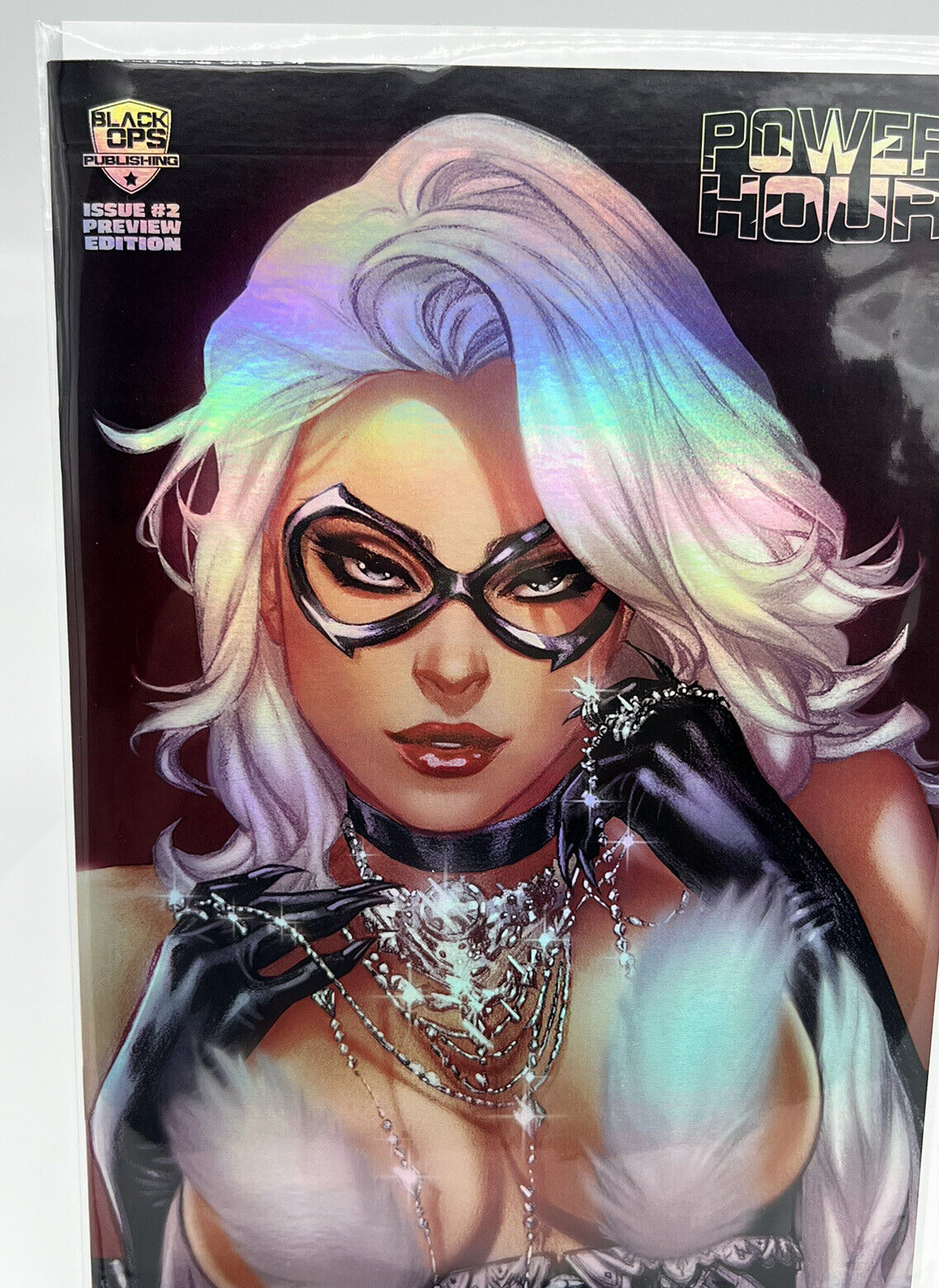 Power Hour #2 Black Cat Ebas Foil Preview CLOSE UP LIMITED EDITION #16/20 COPIES