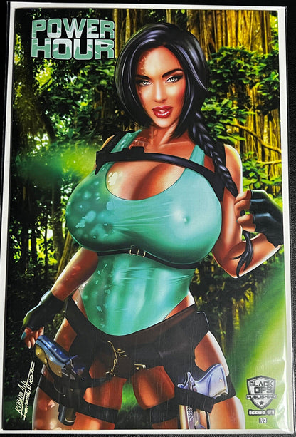 Power Hour #1 LARA CROFT Tomb Raider Fernando Rocha VIRGIN LTD ARTIST PROOF #3/5